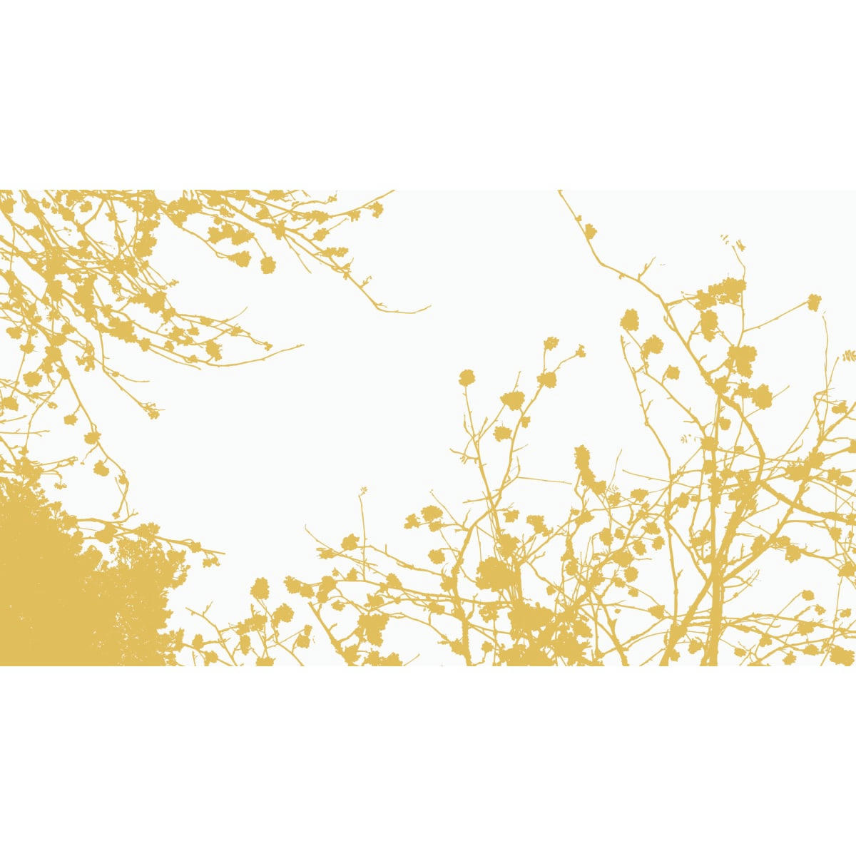 - Papier peint panoramique entre les branches 375 x 250 cm