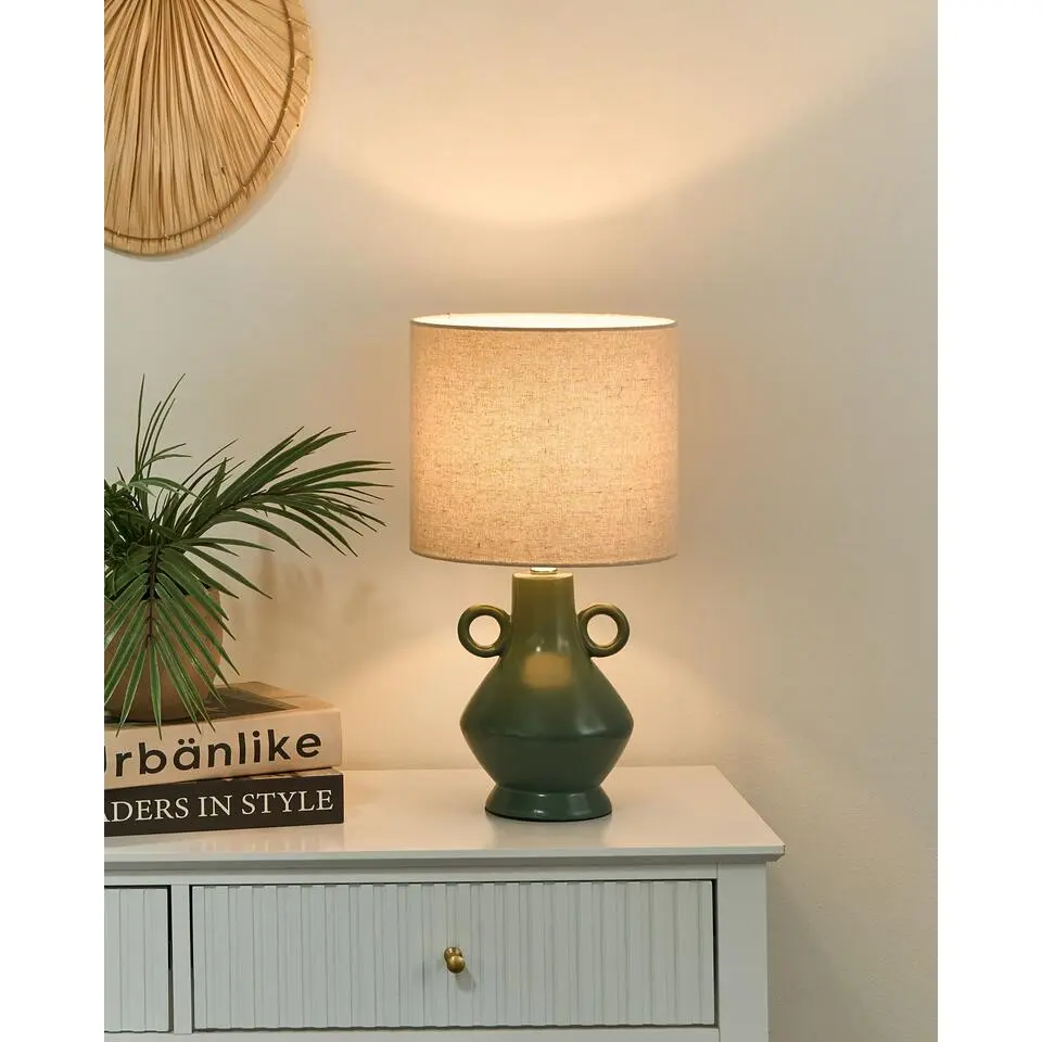 KERULEN - Tafellamp - Groen - Keramiek