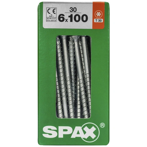Universalschraube, 6 mm, Stahl, 30 Stk., TRX 6x100 L