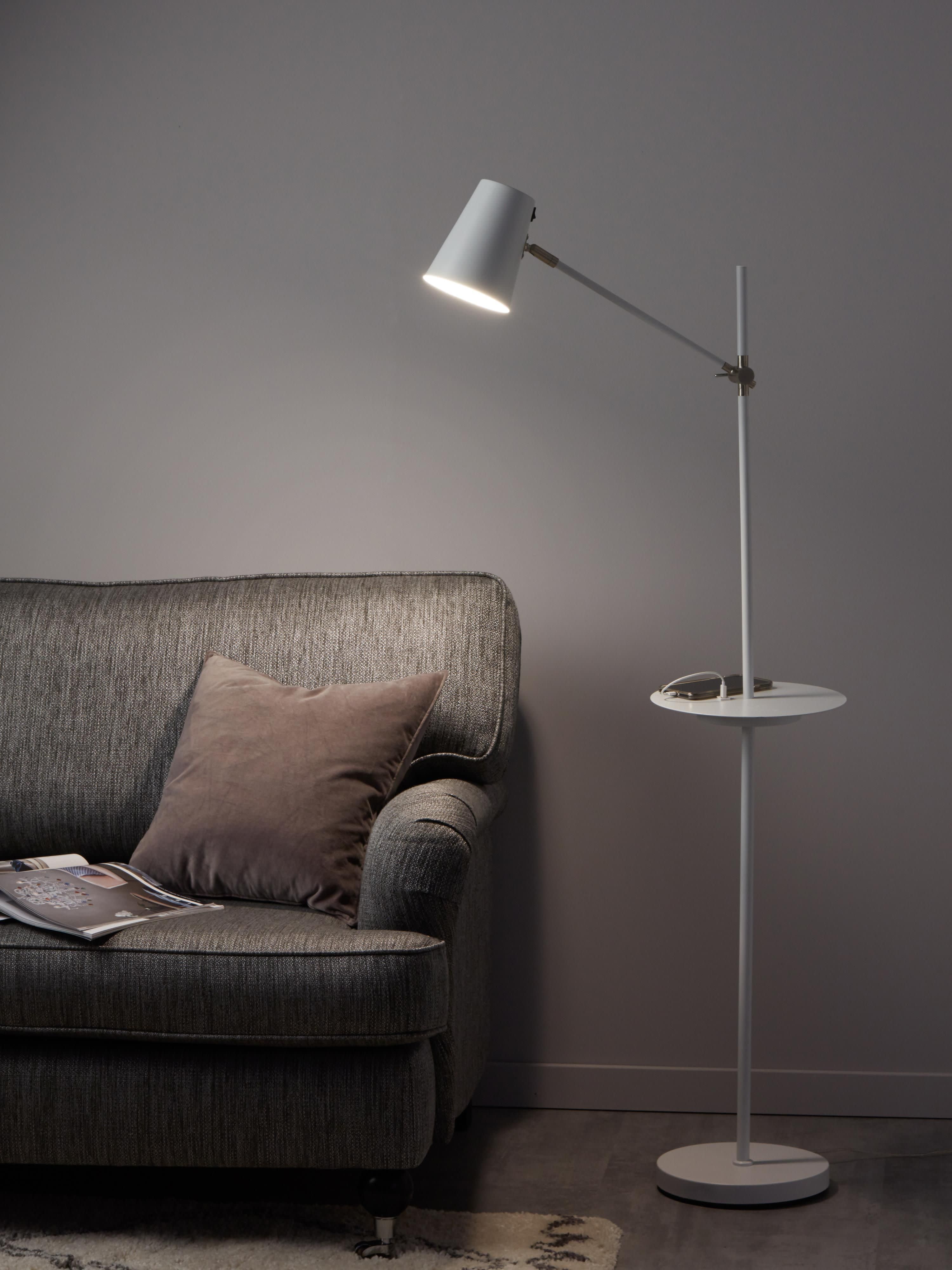 Leselampe Linear mit Ablage und Ladestation