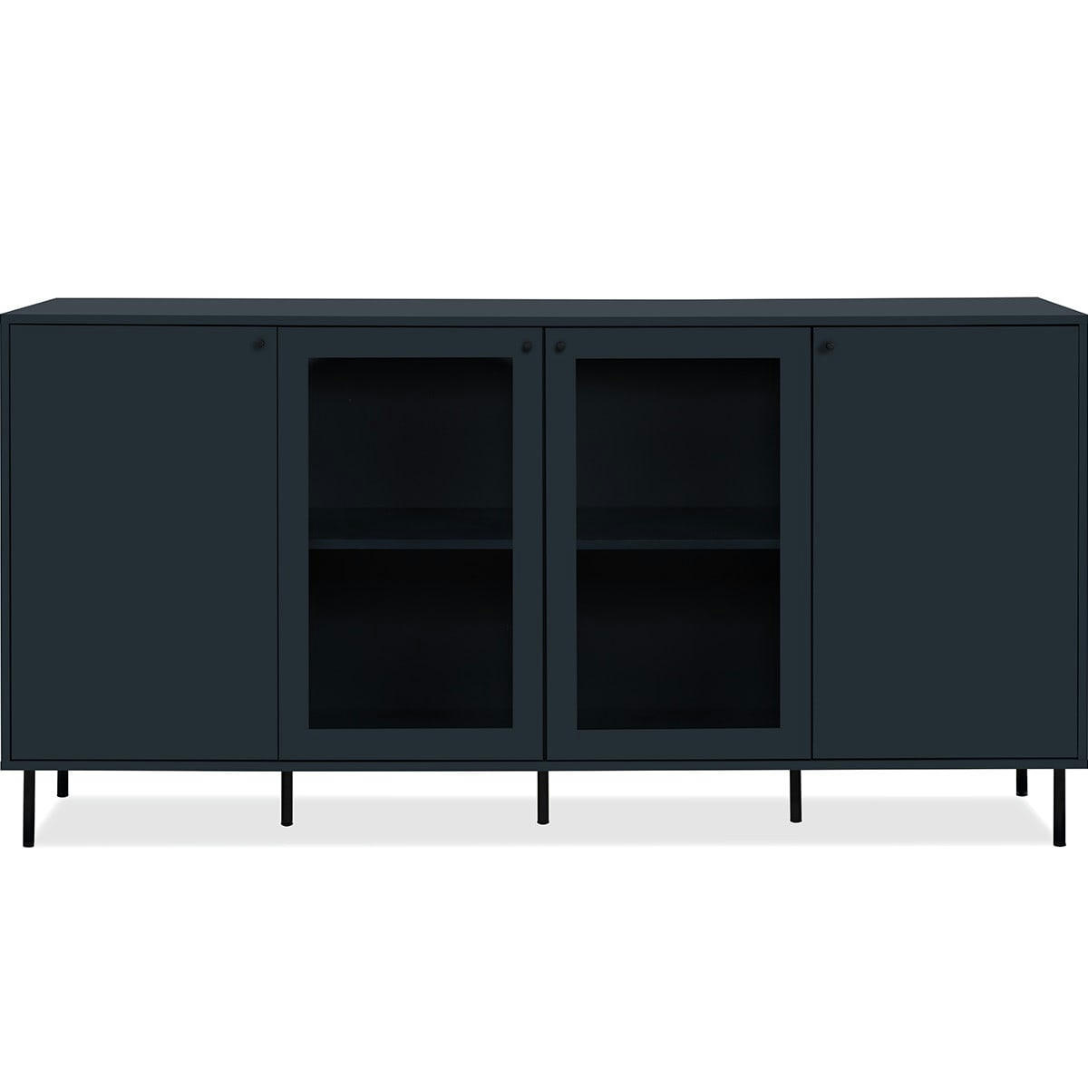 AGATA - Buffet 4 portes bleu nuit 180 cm