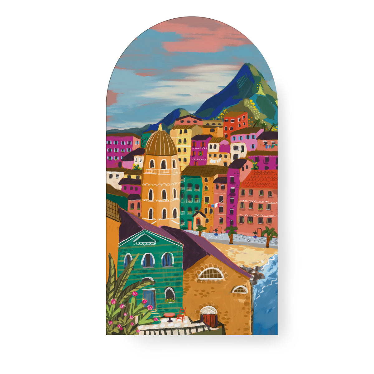 Art for the Home Canvas - Kleuren aan de Italiaanse Kust - 100x54
