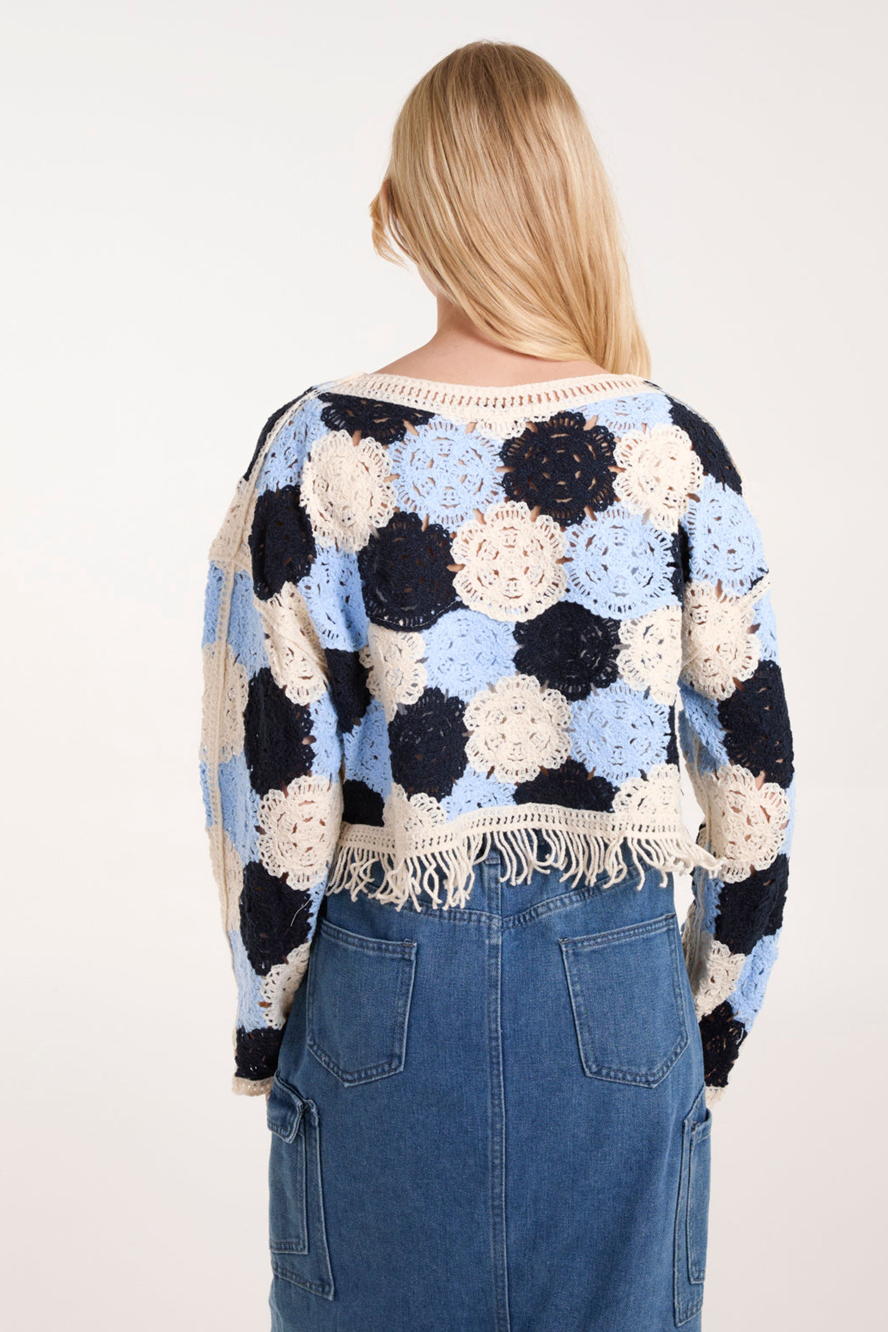 Blue Vanilla Blue Big Flower Jumper