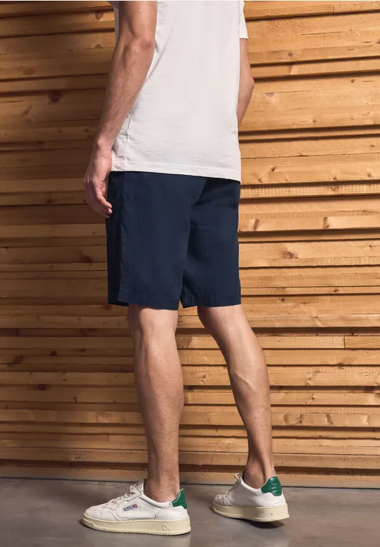 Relaxed Fit Leinenshorts