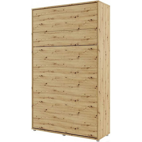 Lenart Armoire Lit escamotable  2 Placards tiroir Vertical 120x200 cm Chêne artisan Lit Mural Consus