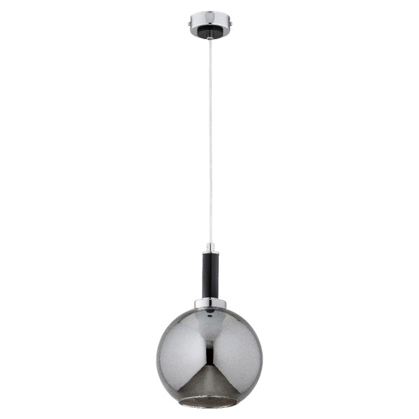 Lampa wisząca chromowana czarna-dymiona HETTY 1xE27x15W Alfa