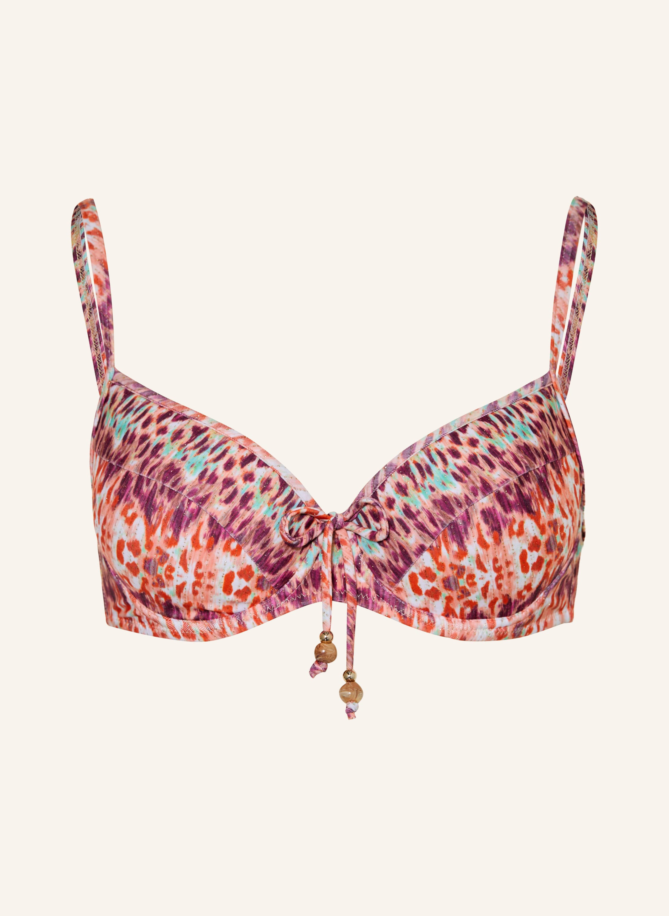 Lidea Bügel-Bikini-Top BATIKBLAZE mit Glitzergarn und Schmuckperlen