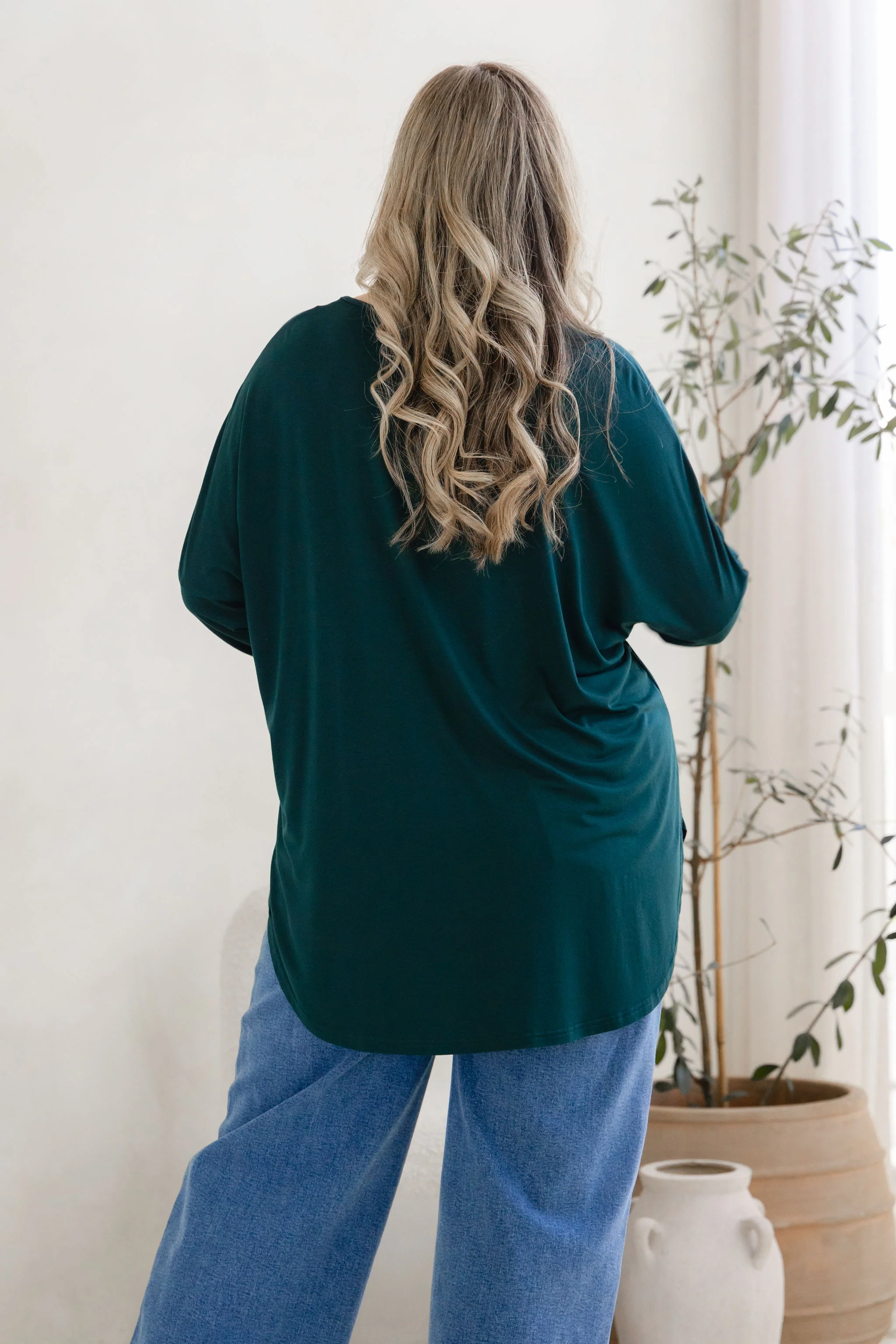 Jasper Jersey Top in Emerald