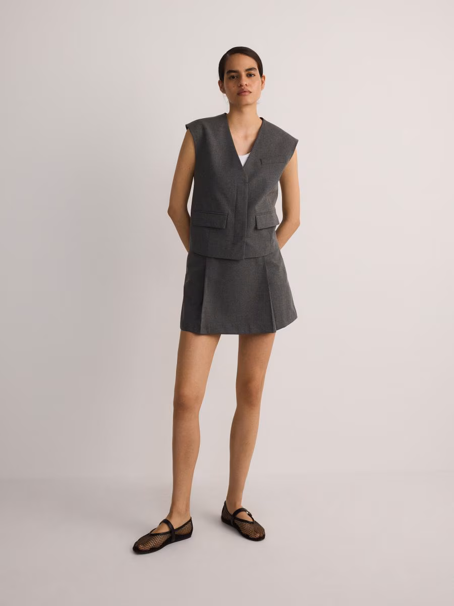 Mini Skirt With Wool Blend
