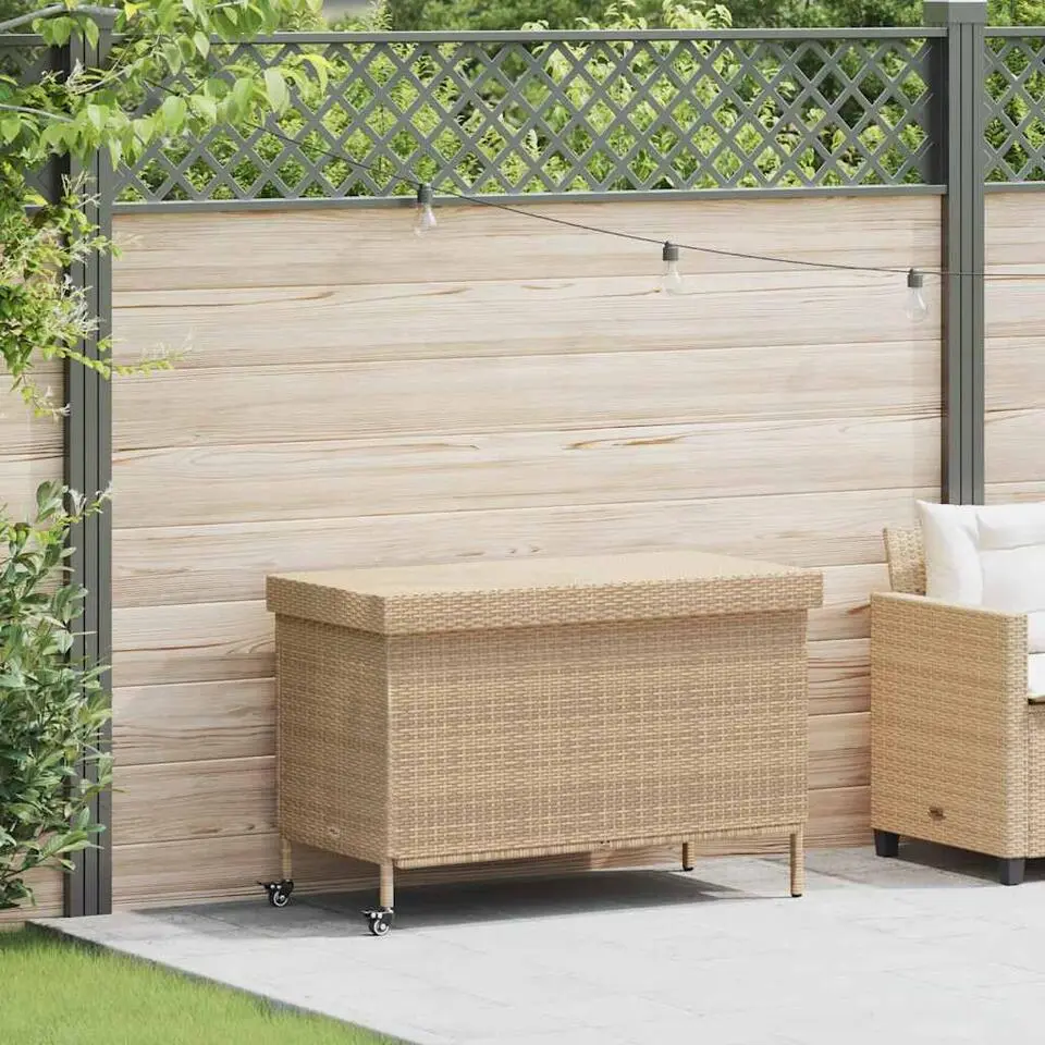 vidaXL - Tuinbox - Beige - Rattan