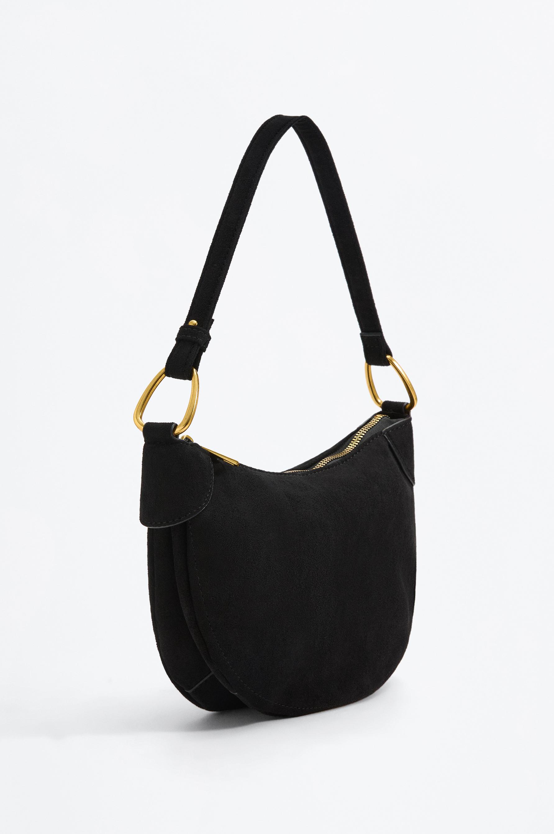 Bolso de hombro efecto ante detalle aro