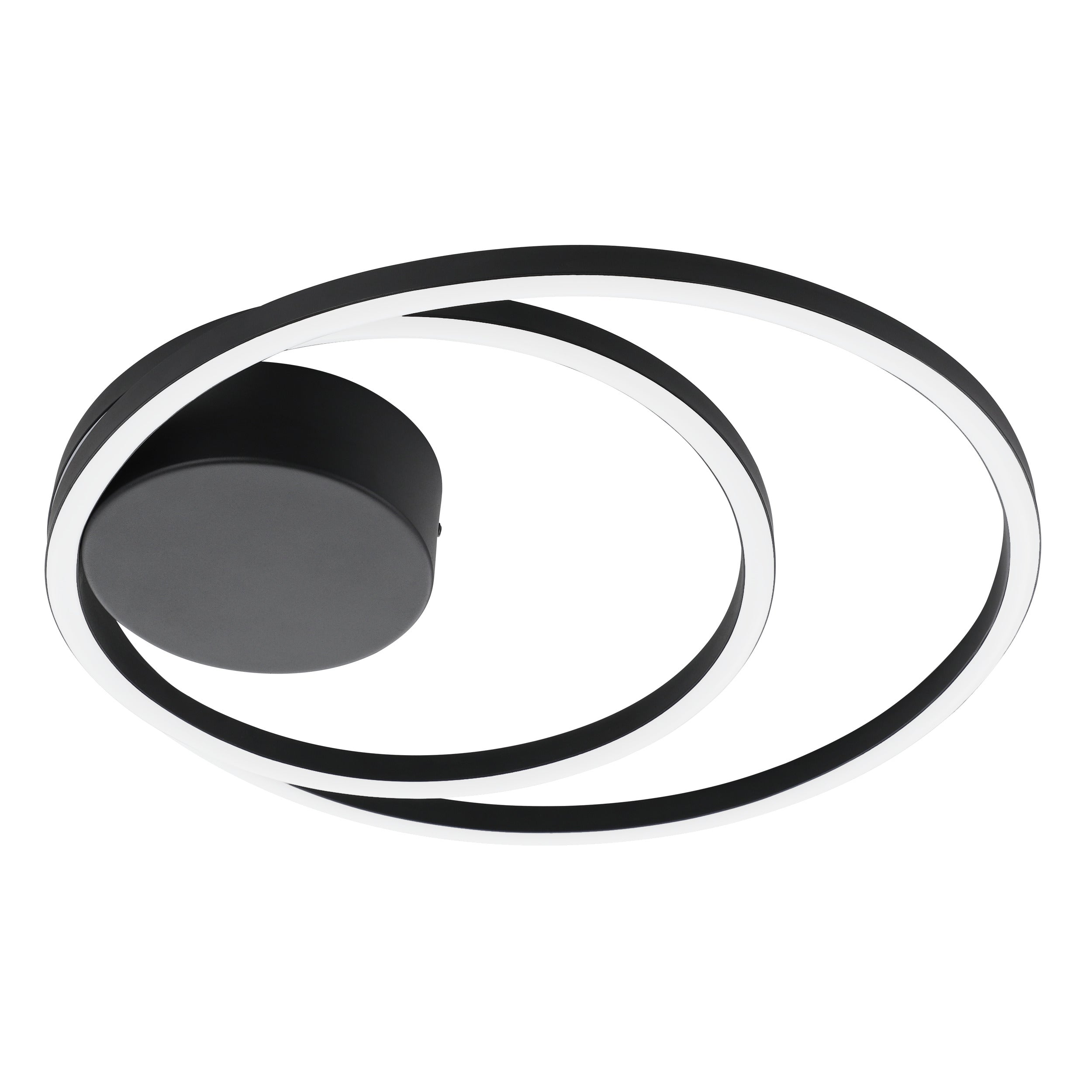 EGLO plafondlamp Ruotale - led - ø 45 cm - zwart/wit