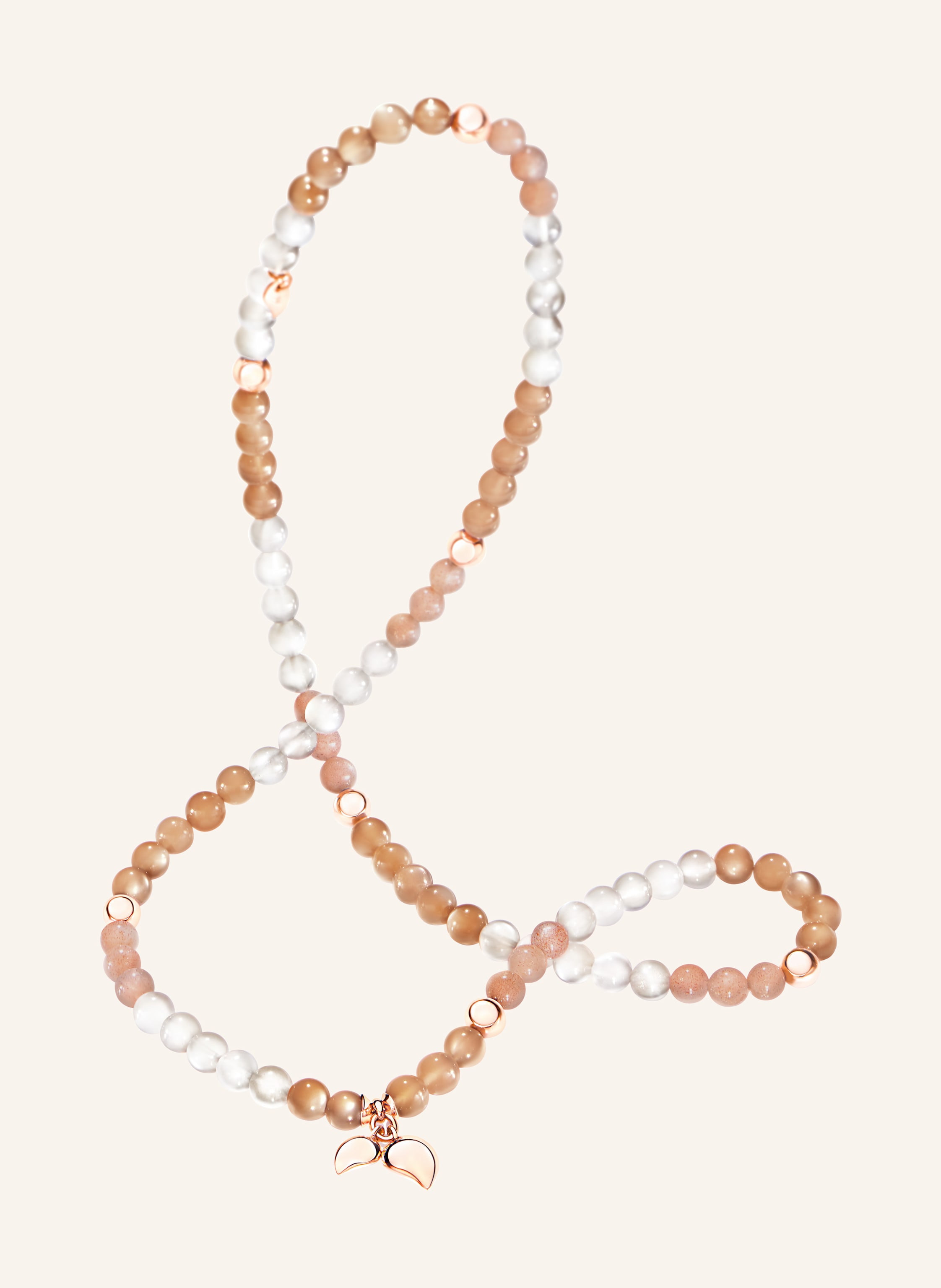 TAMARA COMOLLI Armband BRACELET INDIA 'CAMEL' MEDIUM aus 18 Karat Roségold und Mondsteinen