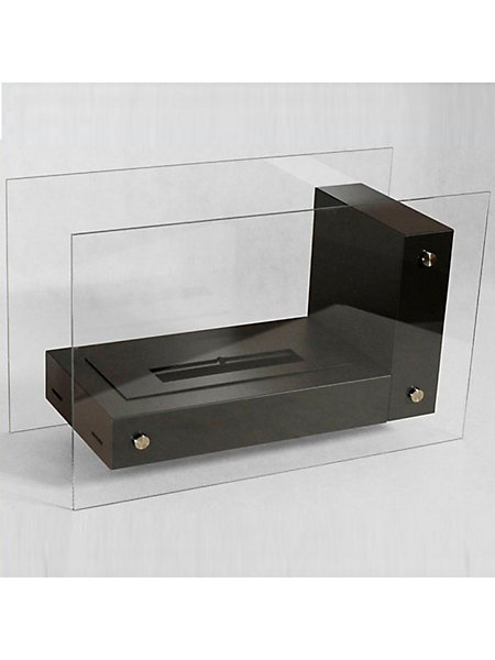 APO L GLASS - Cheminée bio autoportante de différentes couleurs - Noir
