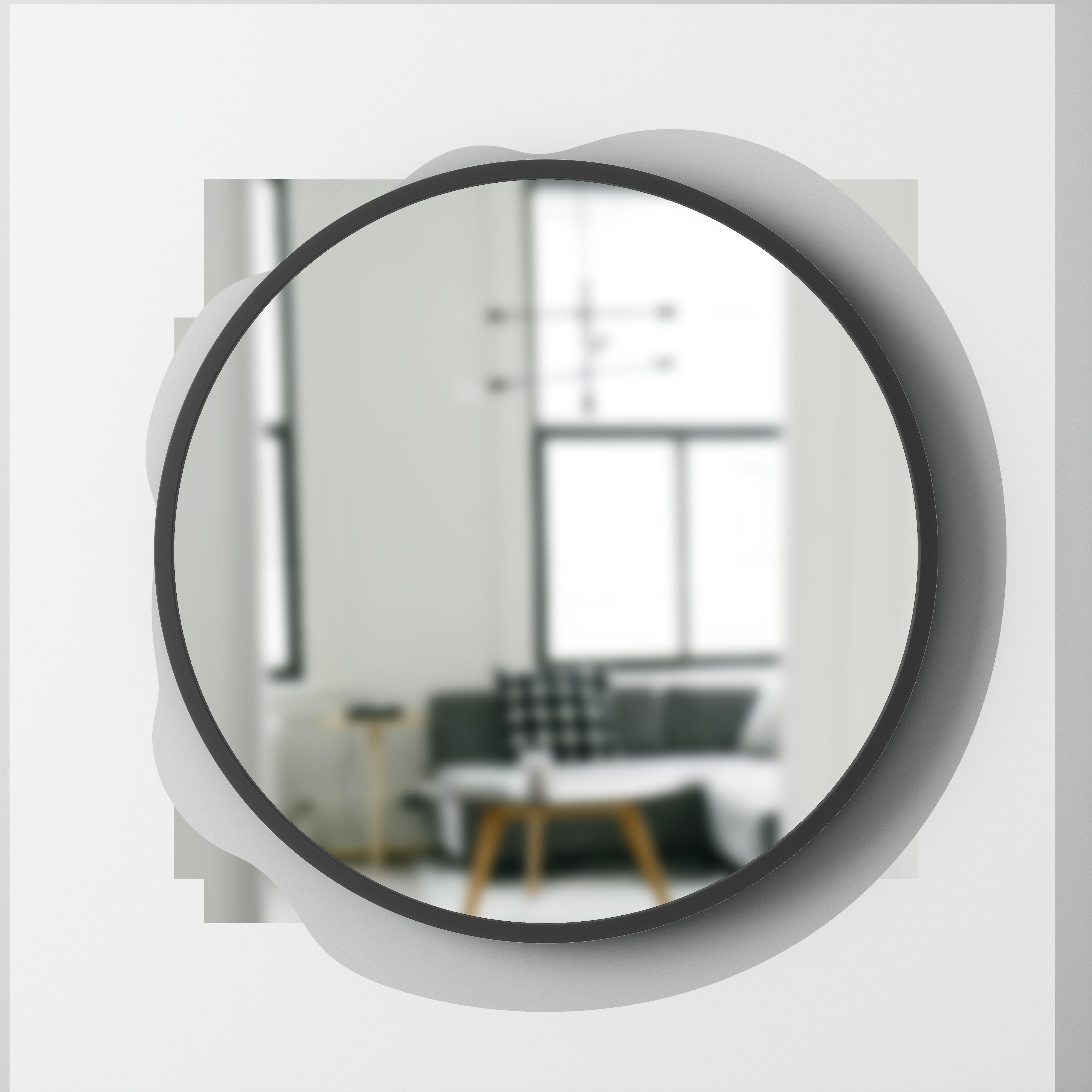 HUB - Miroir hub verre noir