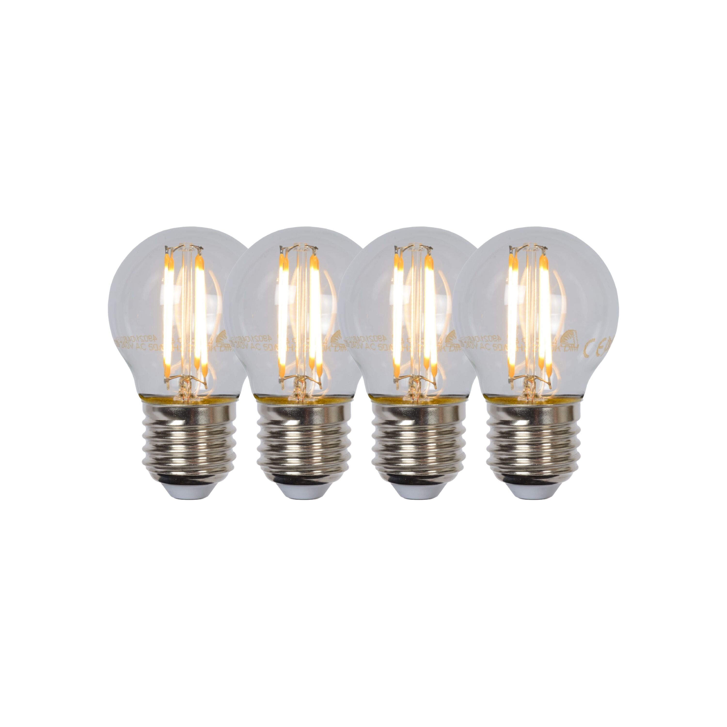 Lucide G45 Filament lamp - Transparant (set van 4)