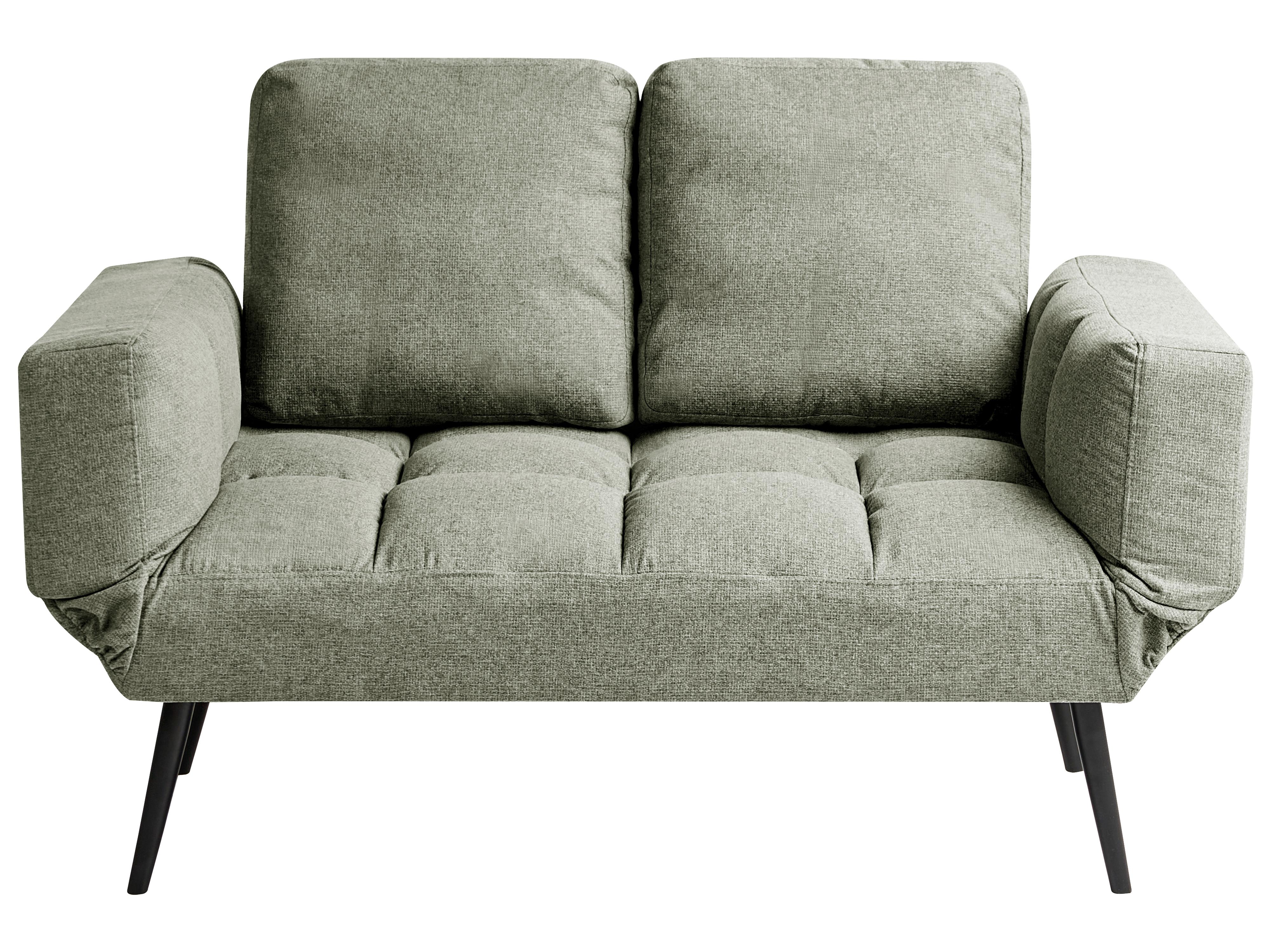Sofa Bed 2 Seater BREKKE Fabric Light Green