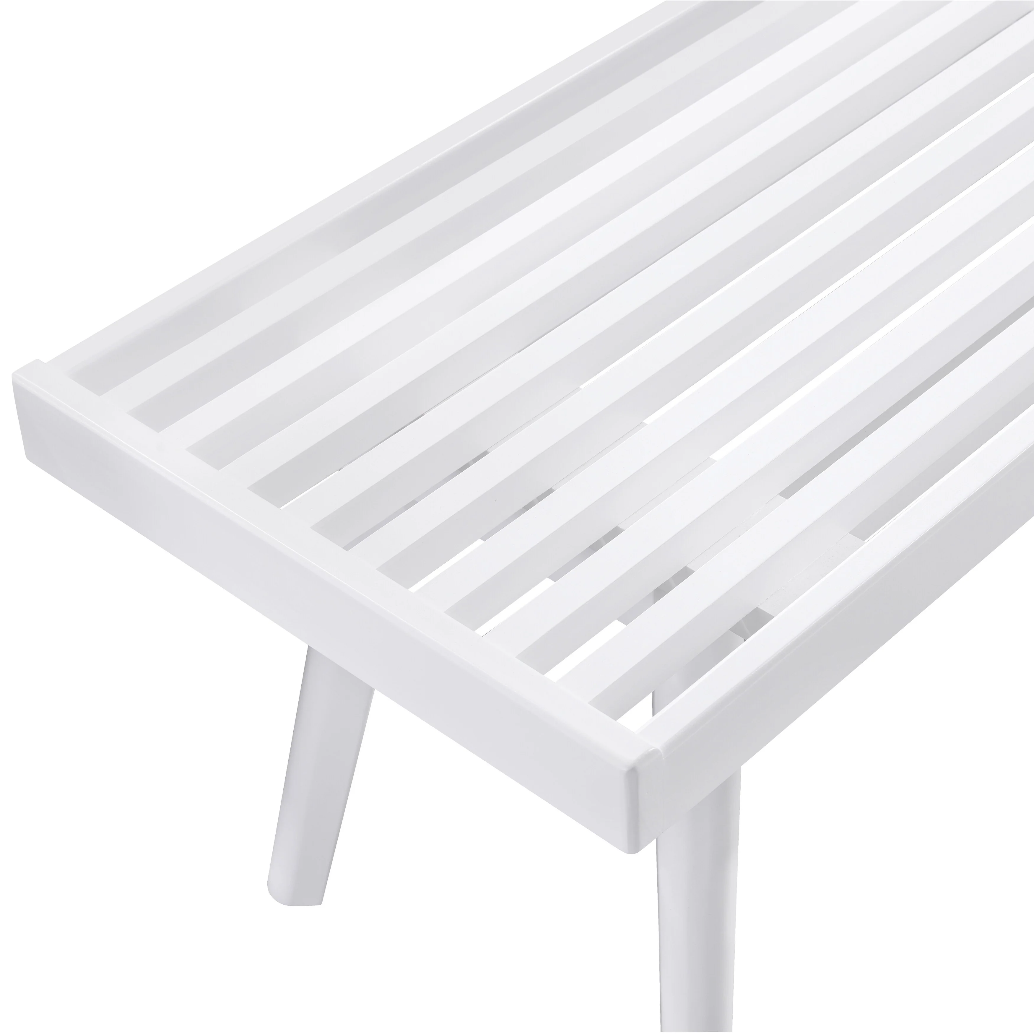 Solid Wood Slatted Bench
