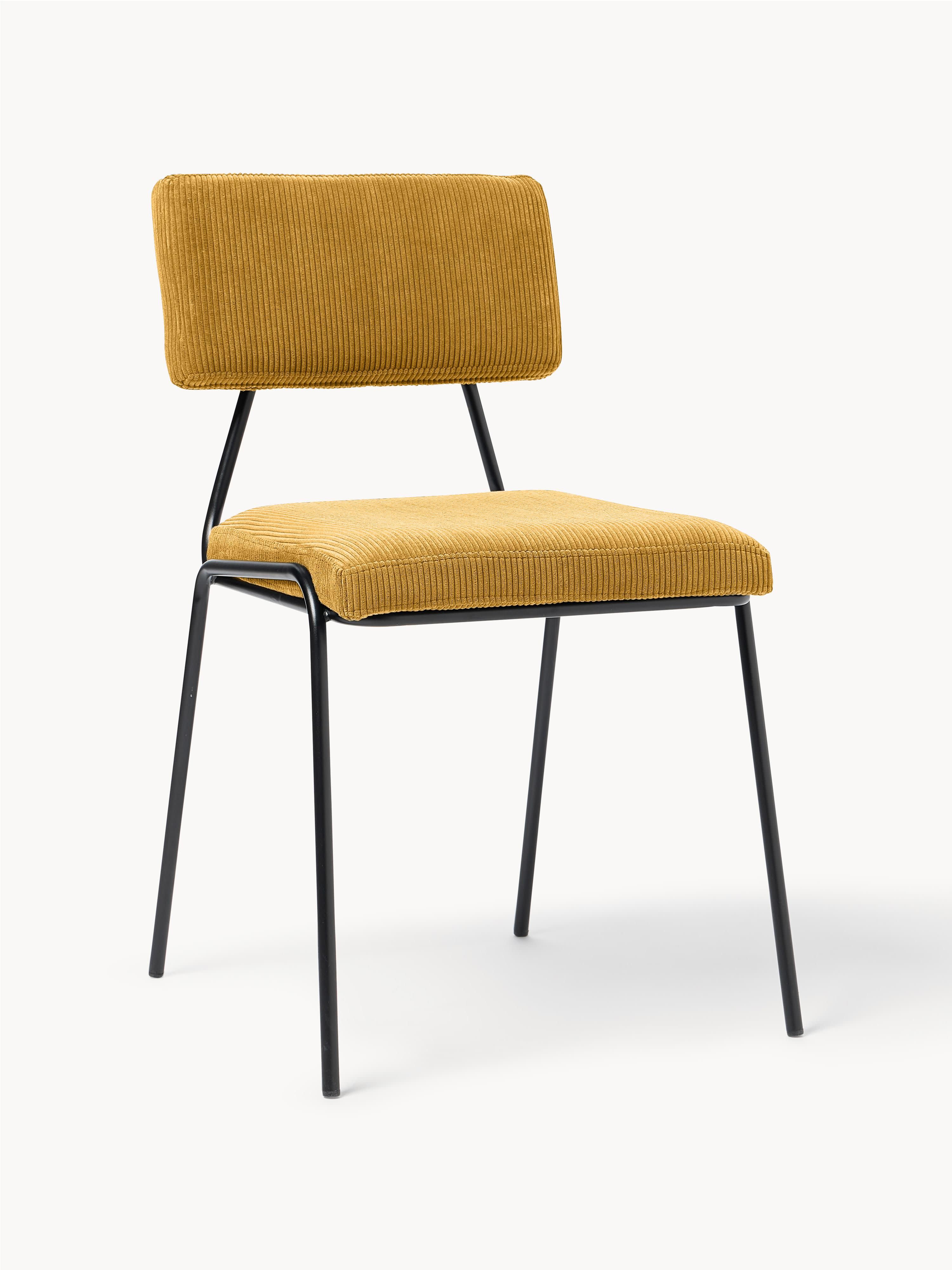 Cord-Polsterstühle Mats, 2er-Set