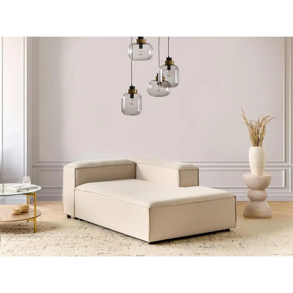ARDAL - Chaise longue - Beige - Linkszijdig - Polyester