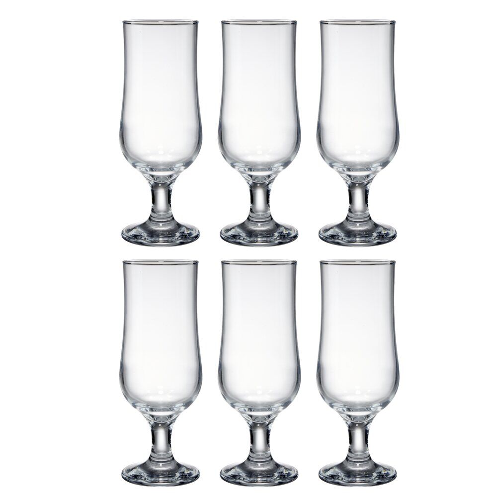 Verre à bière 38,5cl x3 sur pied Ø6,6xH19cm