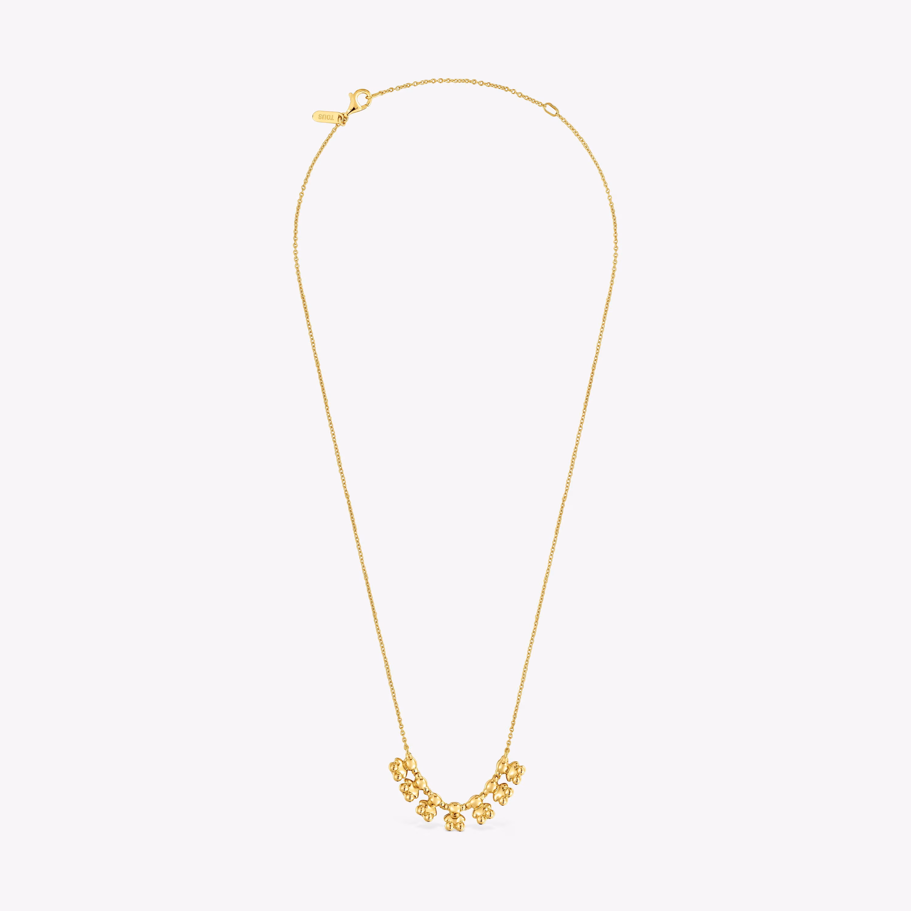 Collar corto con baño de oro 18 kt sobre plata y detalle Bold Bear