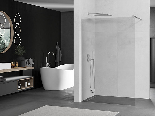 Mexen Kioto paroi de douche Walk-in 110 x 200 cm, transparent 8 mm, chrome - 800-110-101-01-00