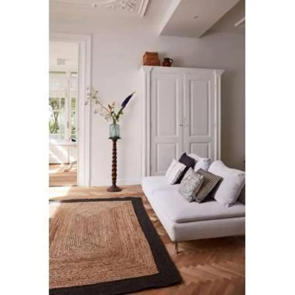 Eva Interieur Vloerkleed Jute - Naturel/Antraciet - 160x230