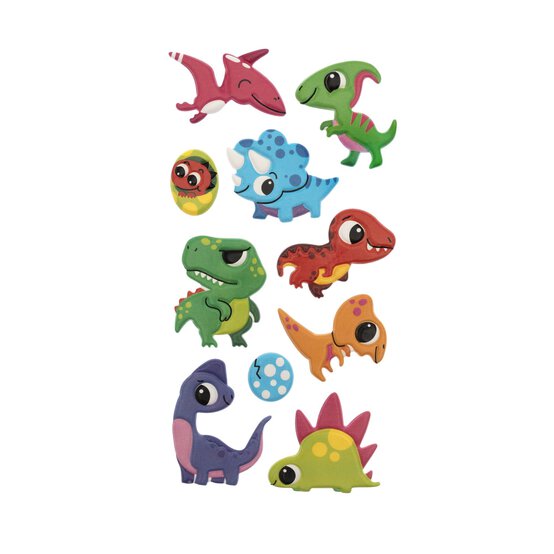 Baby Dino Puffy Stickers