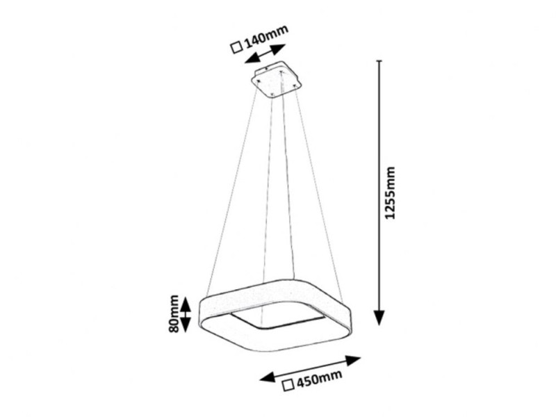 Lampa wisząca Adeline popielato-biała LED 1x28W 3000K-6000K 1800lm Rabalux