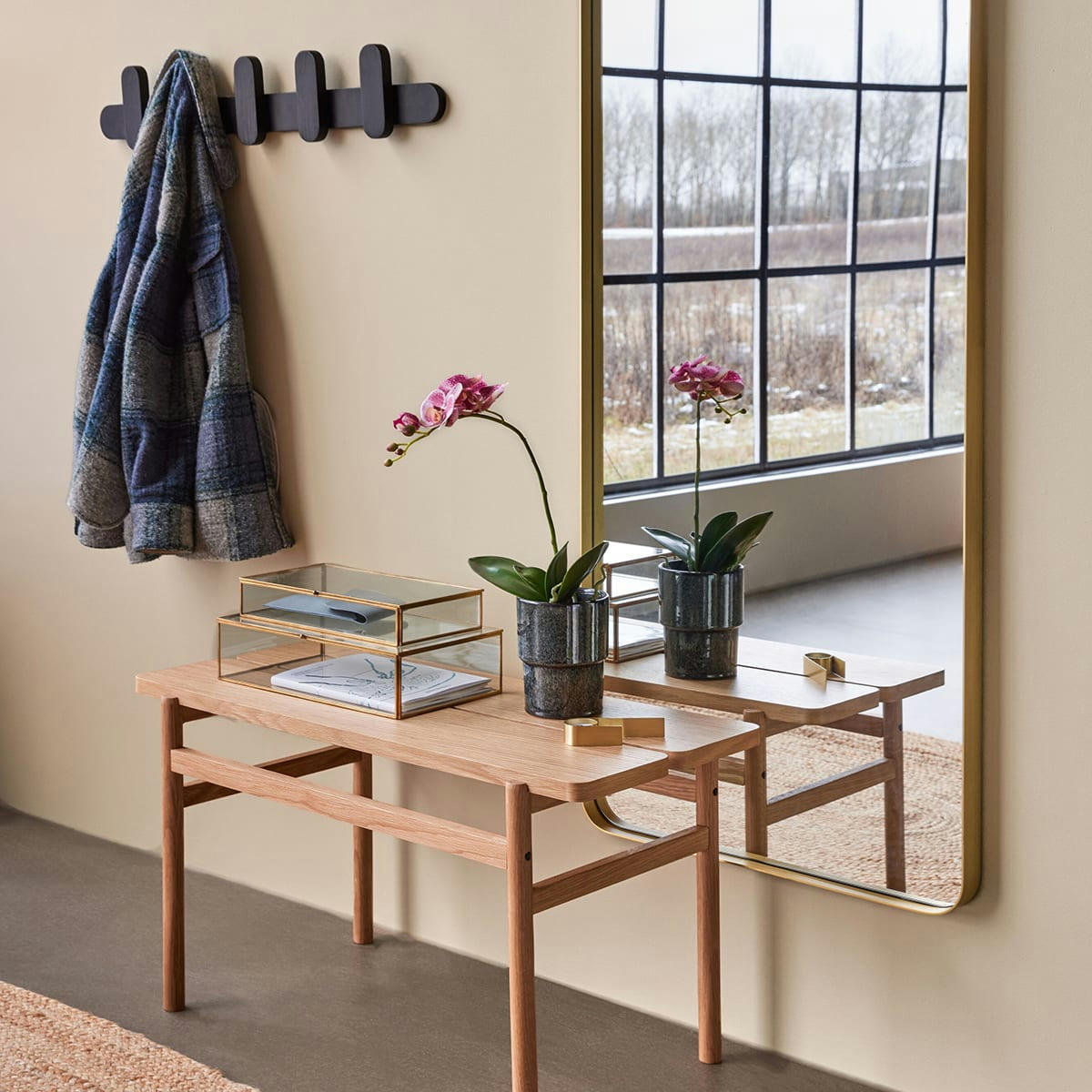 RETRO - Miroir de sol en carré laiton