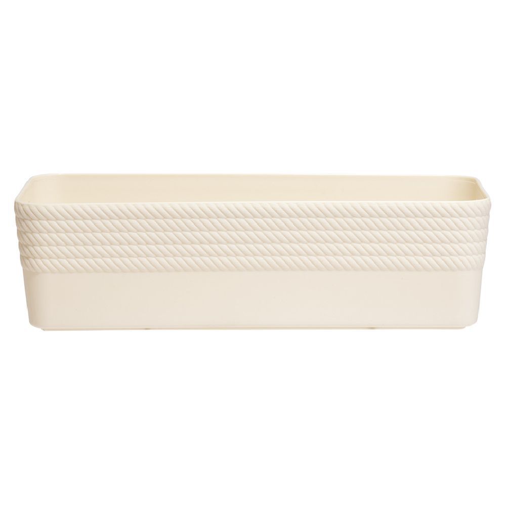 BoÎte plastique beige 25x11xH7cm