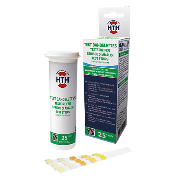 Bandelettes d'analyse hth TEST Cl/pH/Br/TH/TAC/St