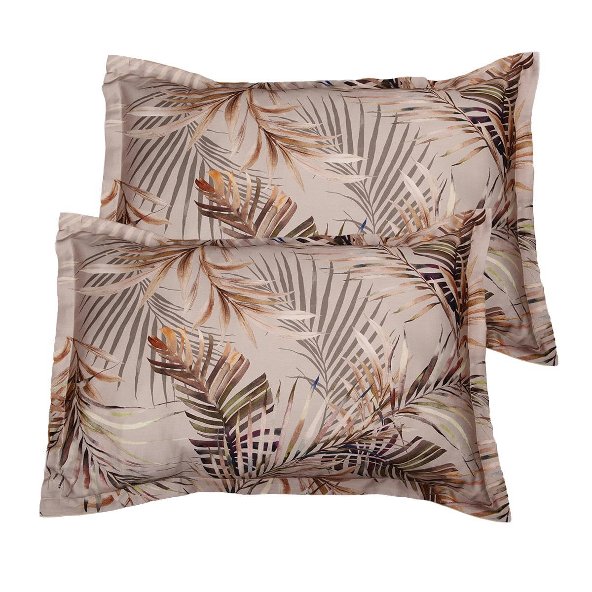 TRESOR - Lot de 2 Taies d'oreiller 50x70 cm satin de coton