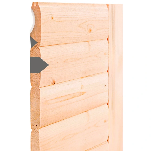 Saunahaus »Schwanenburg 2«, BxTxH: 337 x 231 x 239 cm, 9 kW Bio-Kombi-Ofen mit ext. Steuerung