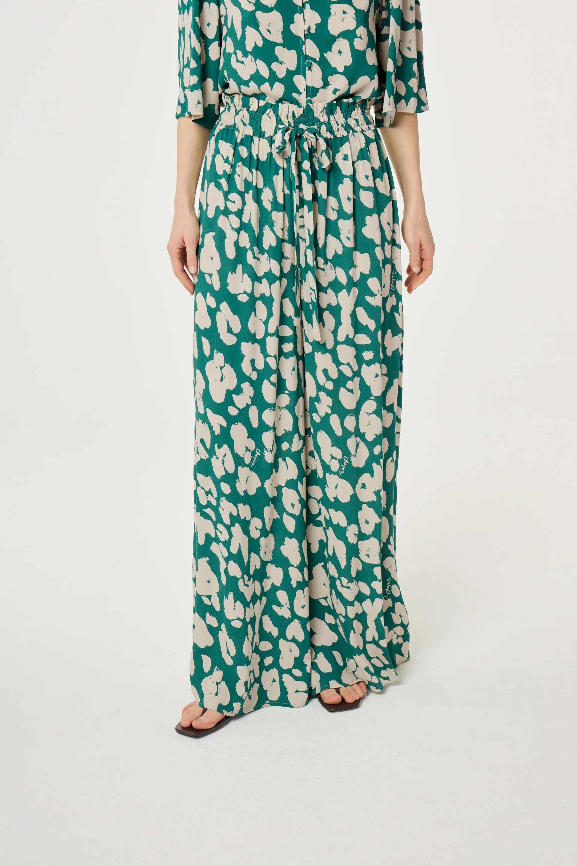 Palapa Trousers | Evergreen/Cosy White