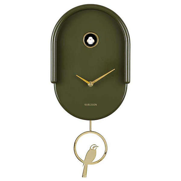Horloge murale en ABS Tweet - Vert