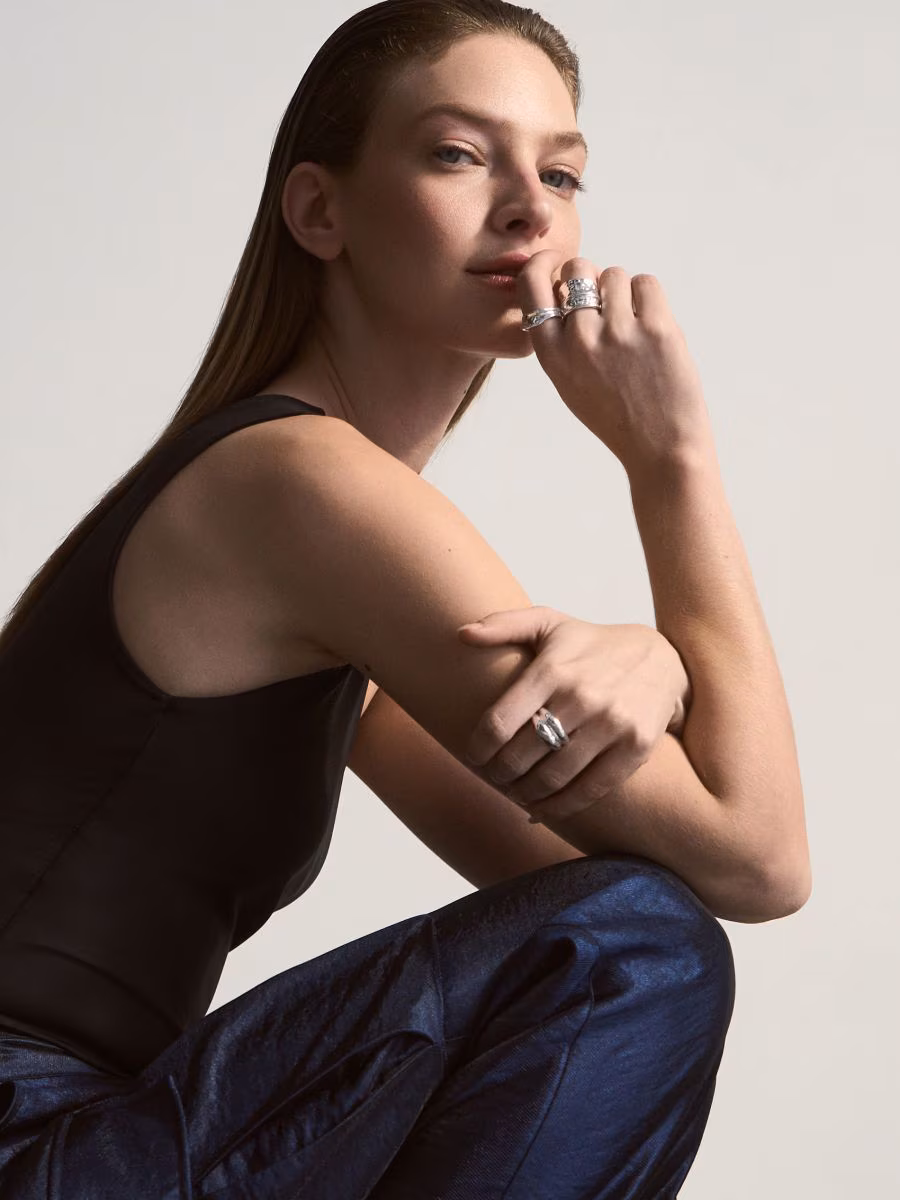 Silver-Plated Rings Set