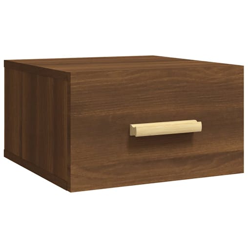 NNEVL Wall-mounted Bedside Cabinets 2 pcs Brown Oak 35x35x20 cm
