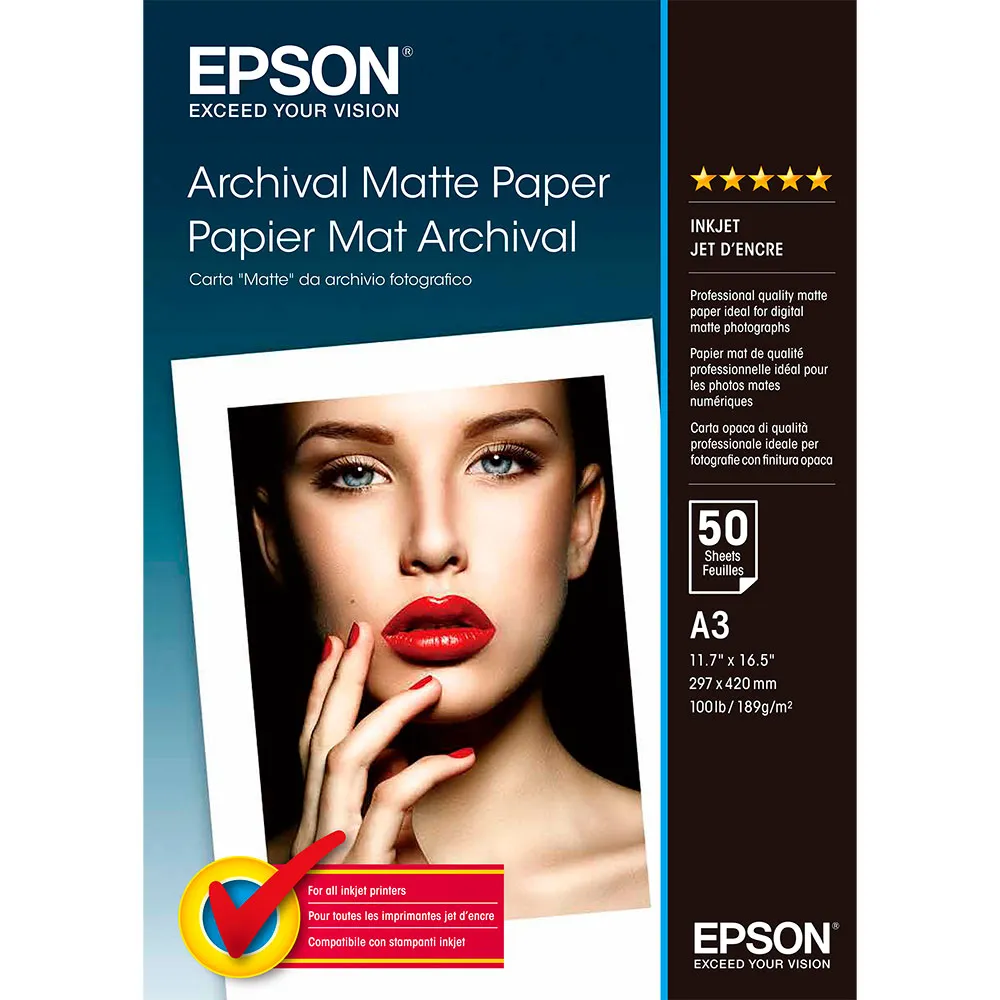 Epson Archival Matte Paper A3 50 Sheets 189gr
