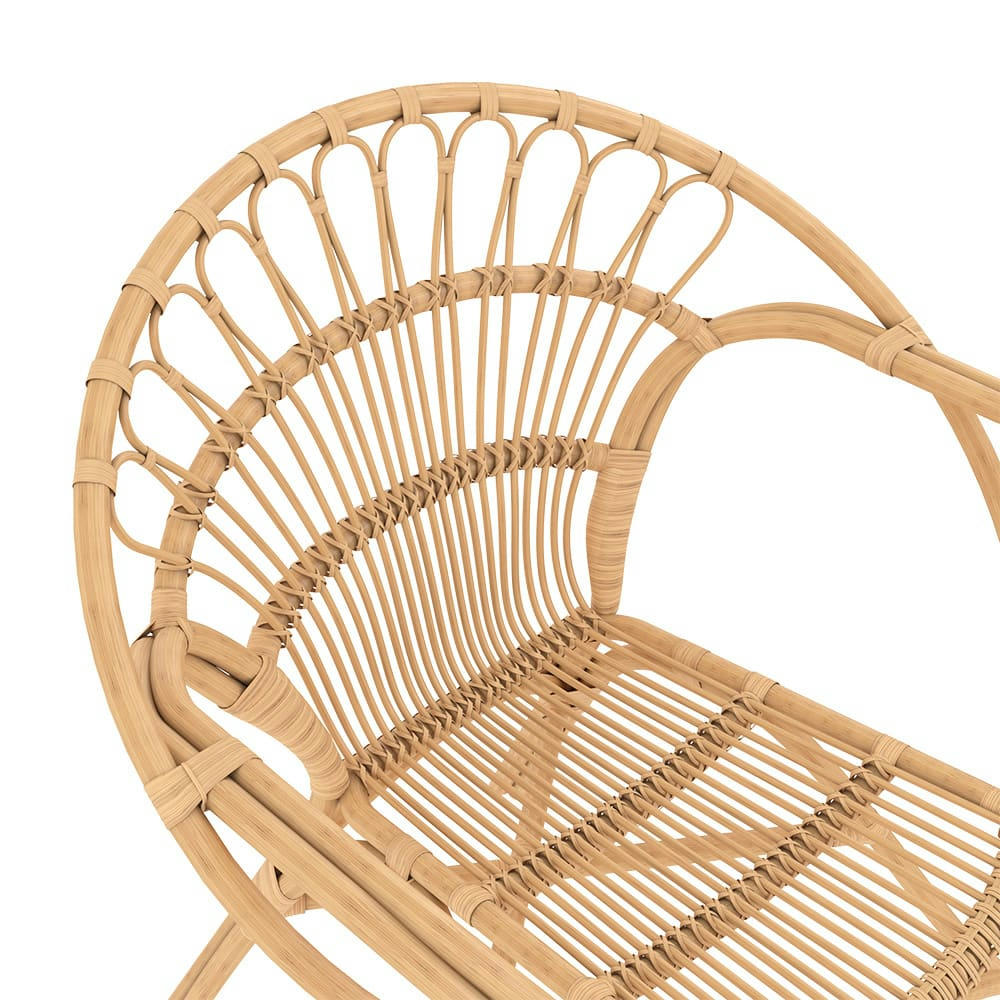 RONNIE - Fauteuil en rotin naturel