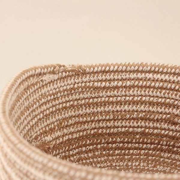 Lot de 3 paniers ronds en corde