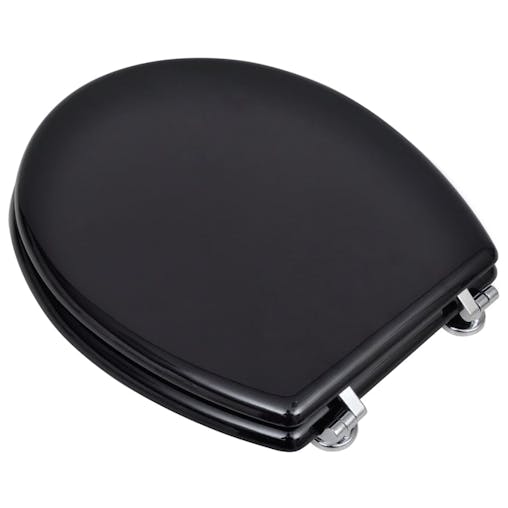 NNEVL WC Toilet Seat MDF Lid Simple Design Black
