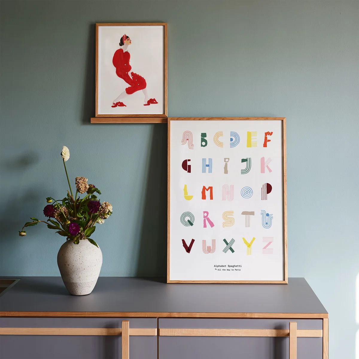 Paper Collective - Alphabet Spaghetti, 50 x 70 cm