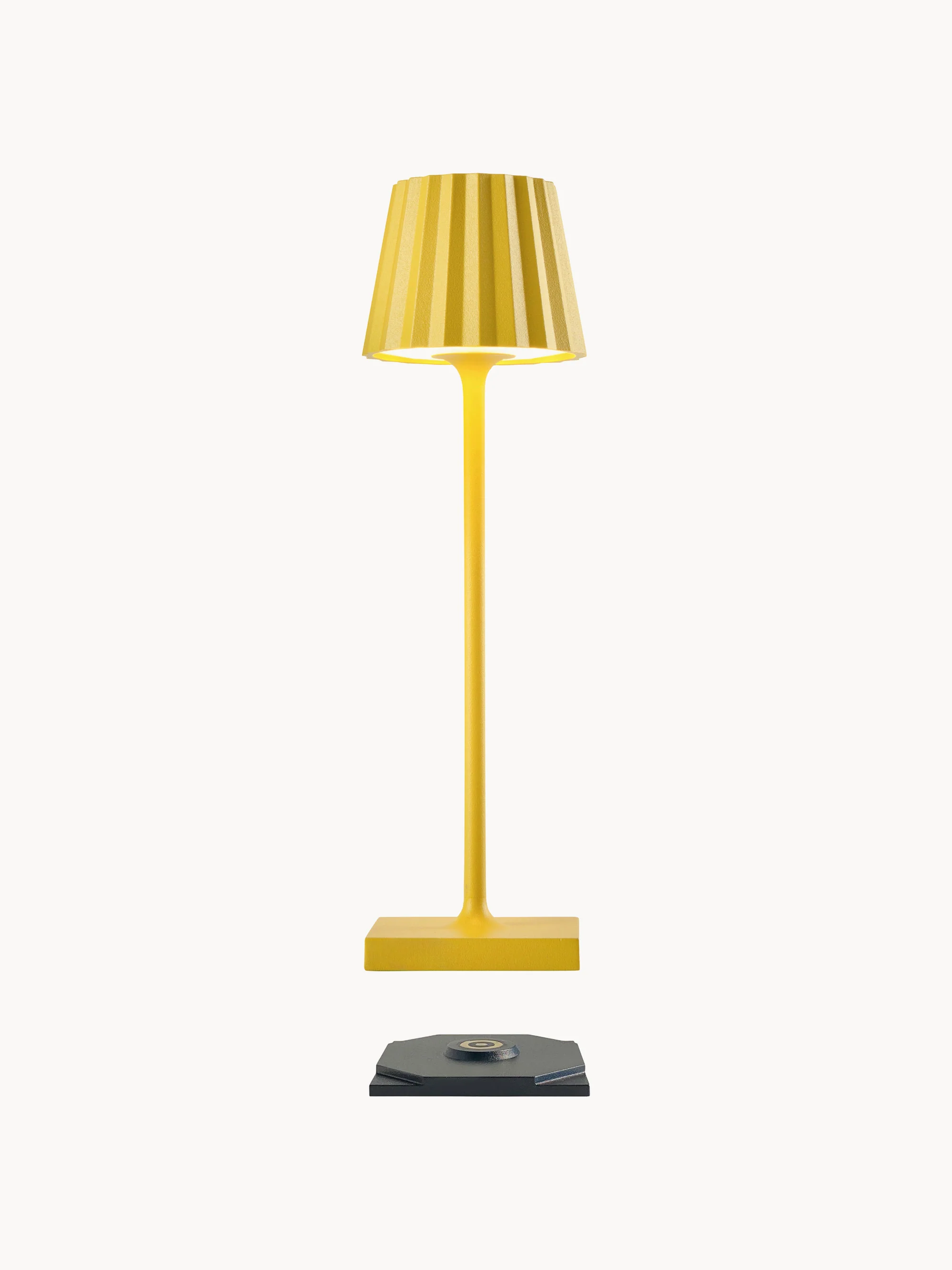 Mobile LED-Außentischlampe Troll Nano RC, dimmbar