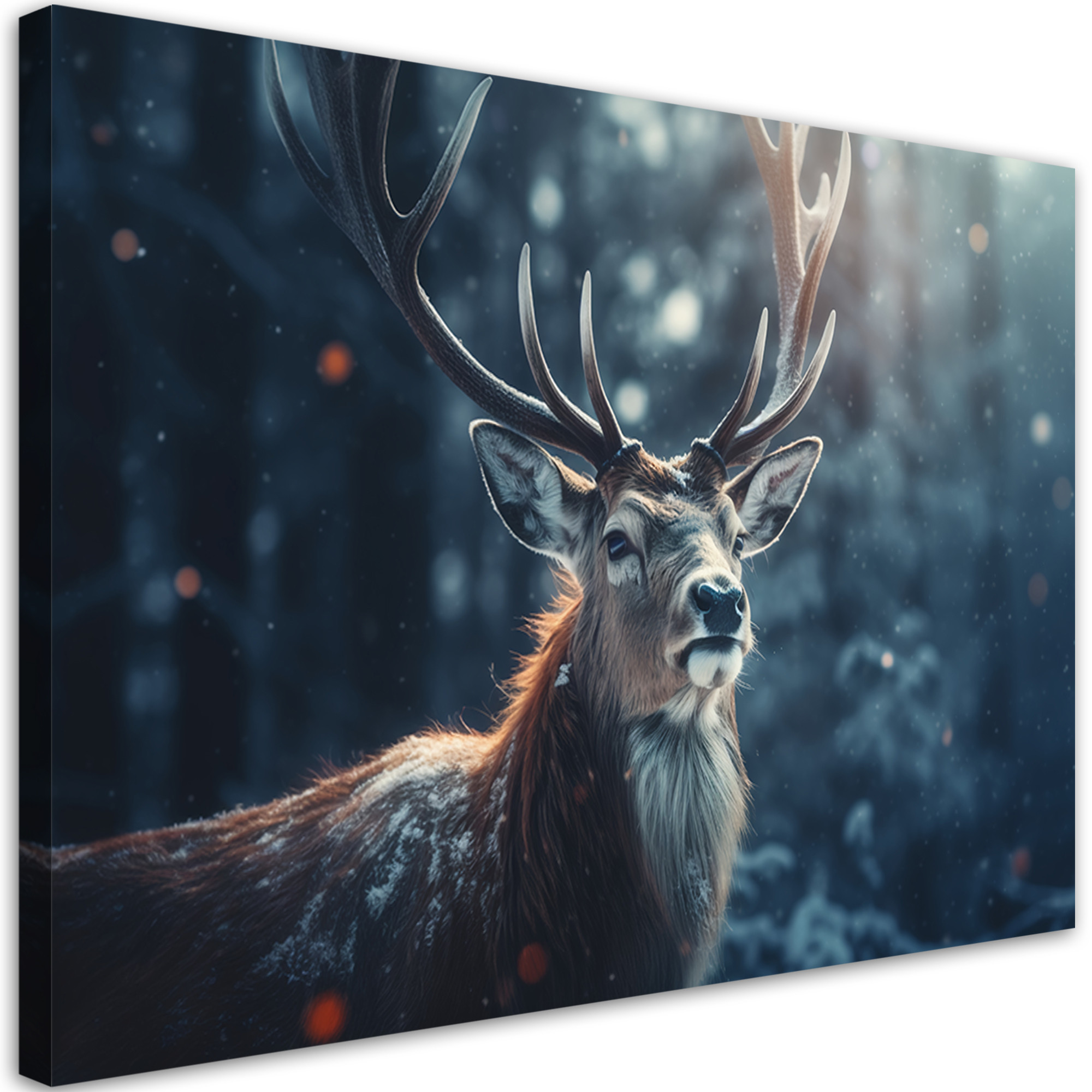 Feeby Obraz na płótnie, Zimowy jeleń 60x40
