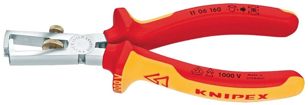 AVISOLERINGSTANG MED KABELSAKS KNIPEX RØD/GUL 160MM