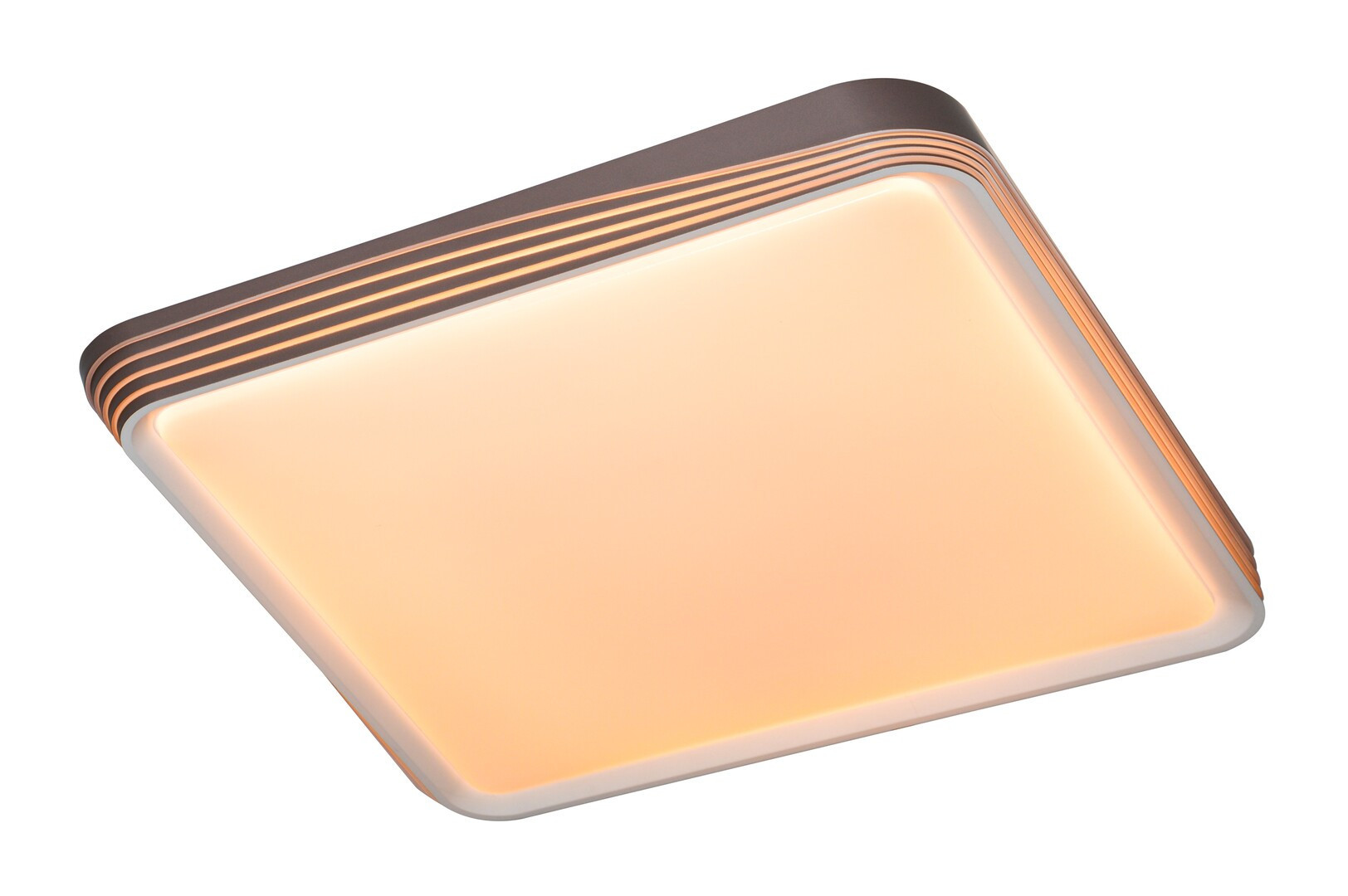 Plafon DRUZORkwadratowy brązowo-biały LED 1x40W 48cm 2100lm IP20 Rabalux
