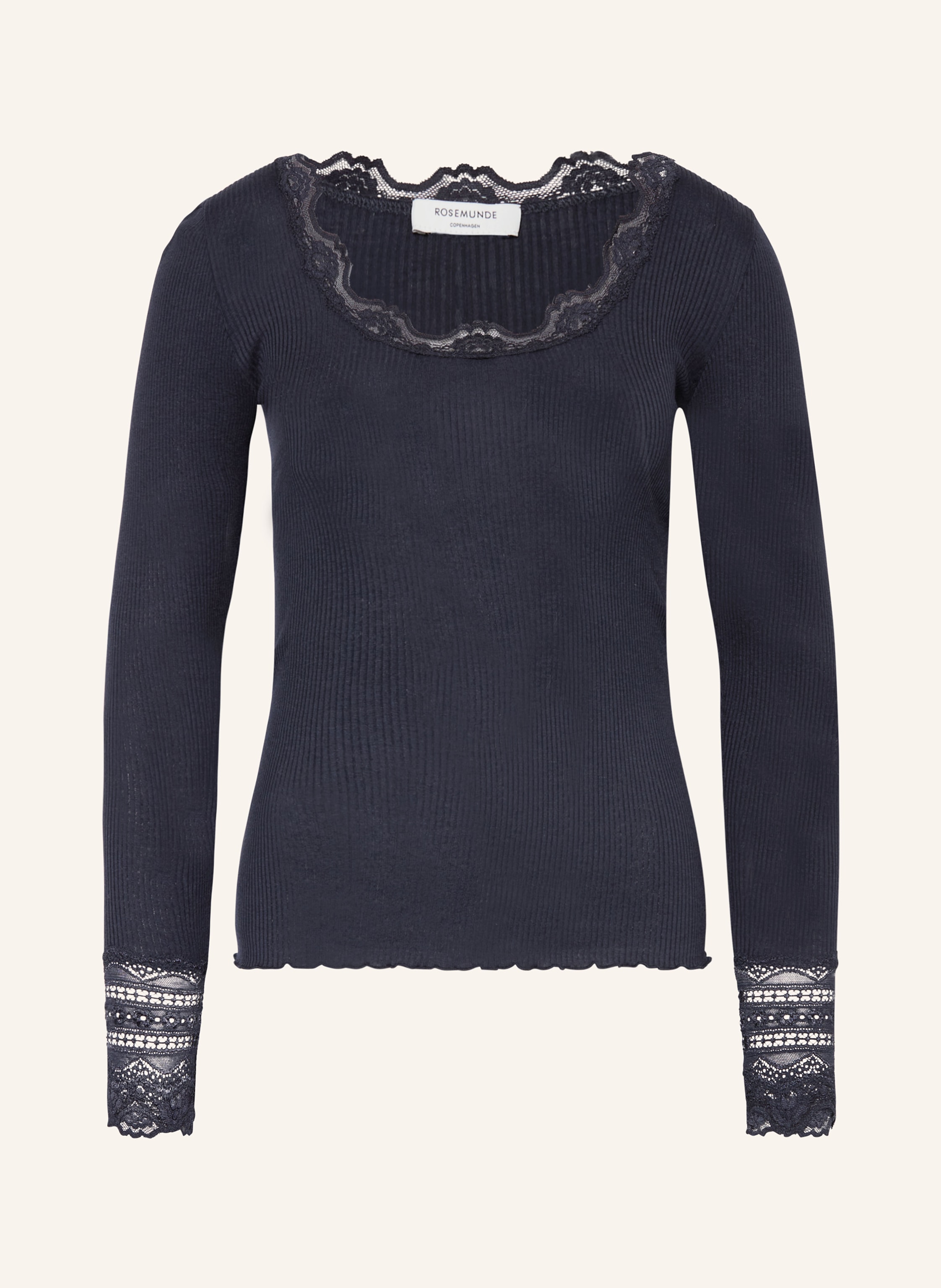 rosemunde Longsleeve BENITA aus Seide mit Spitze