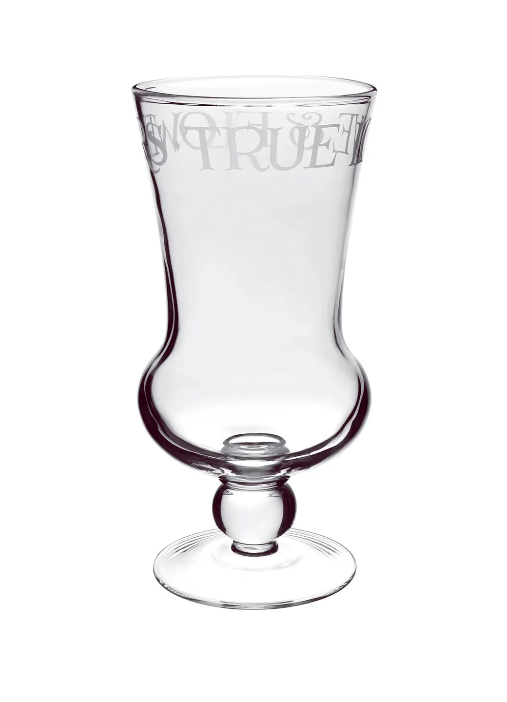 Black Toast Extra Large Crystal Glass Flared Vase